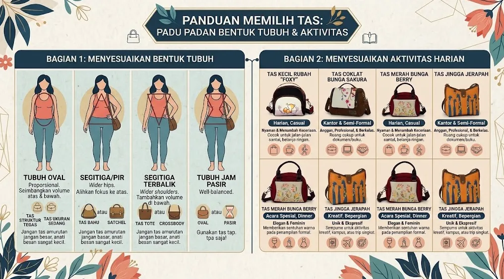 Panduan Memilih Model Tas Sesuai Bentuk Tubuh dan Aktivitas Harian